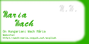 maria wach business card